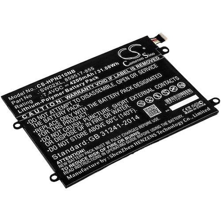 Replacement for HP Hewlett Packard 10-p018wm Battery